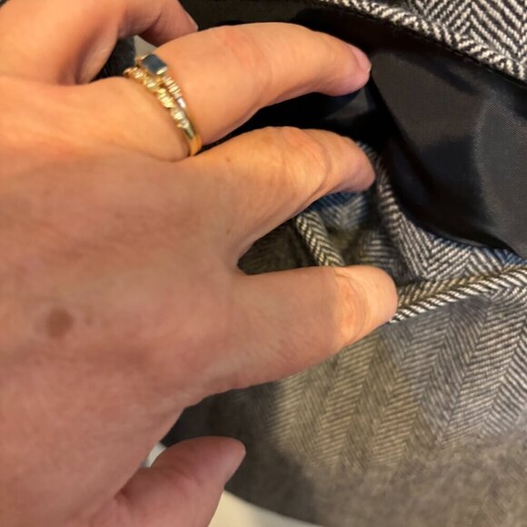 J. Crew Wool Blend Herringbone Goldtone Button Blazer - Picture 7 of 13